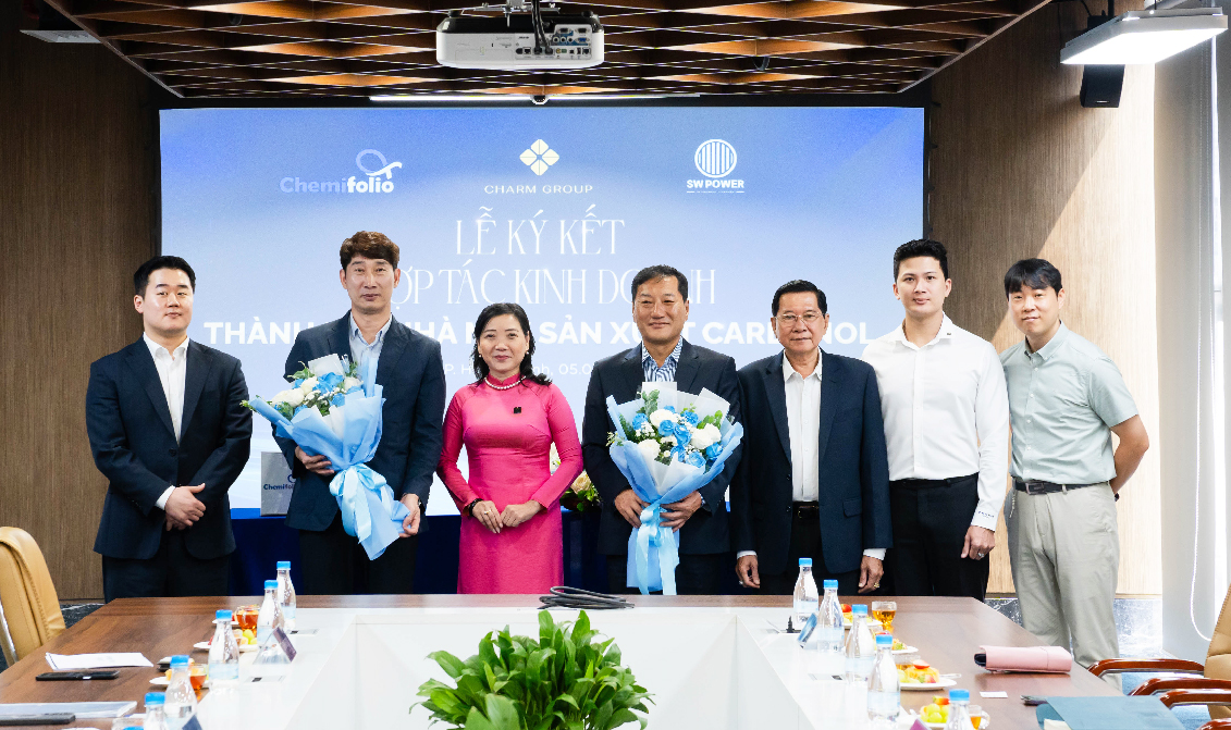 CHARM GROUP KÝ KẾT HỢP TÁC THÀNH LẬP NHÀ MÁY CARDANOL 