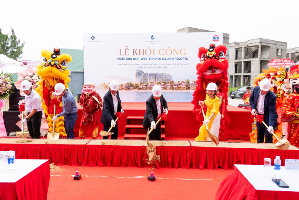 Khởi công phân khu đầu tiên của tổ hợp nghỉ dưỡng Charm Resort Hồ Tràm